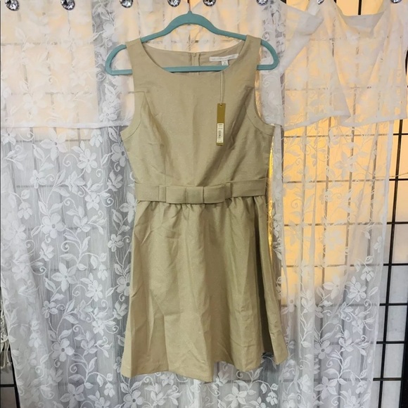 LC Lauren Conrad Tan Sleeveless Dress - Picture 1 of 8